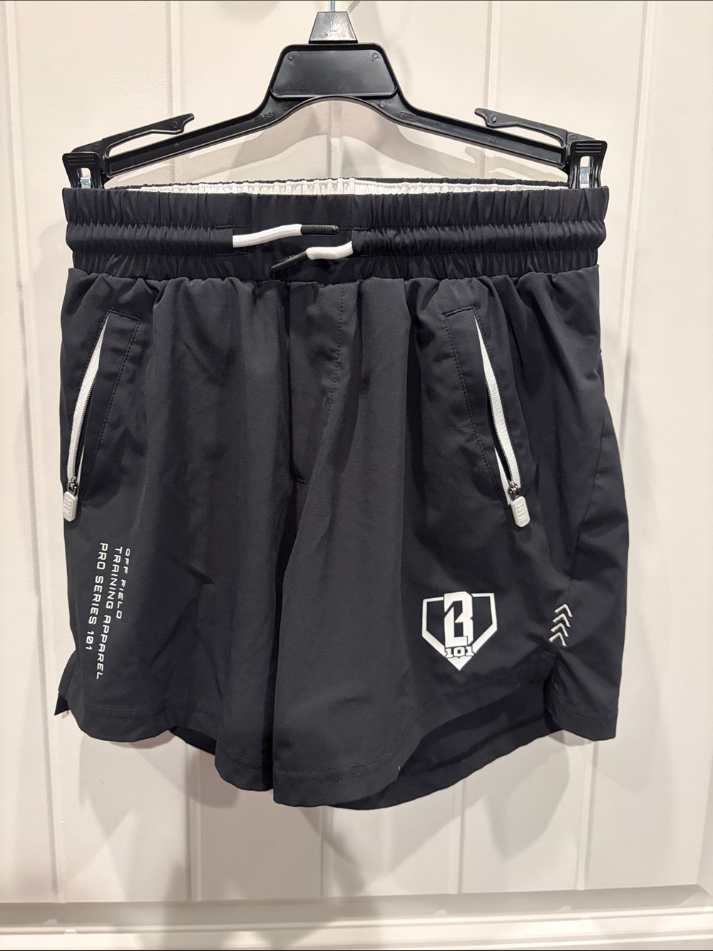 Black boy's Athletic Shorts with White Accents